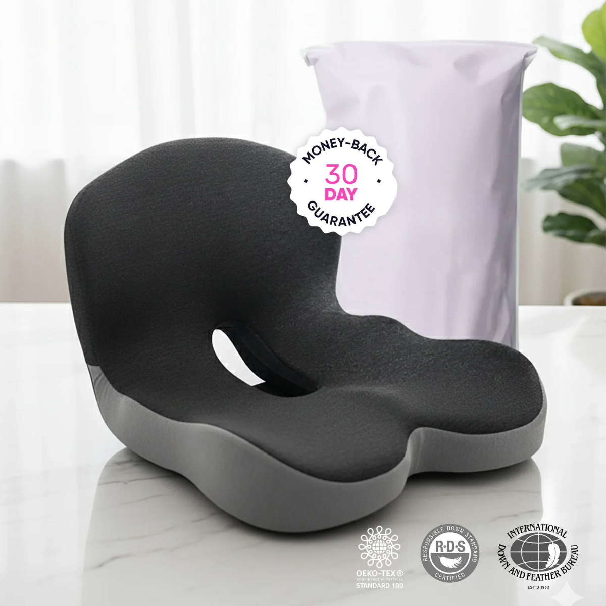 Tailbone-Relief Seat Cushion