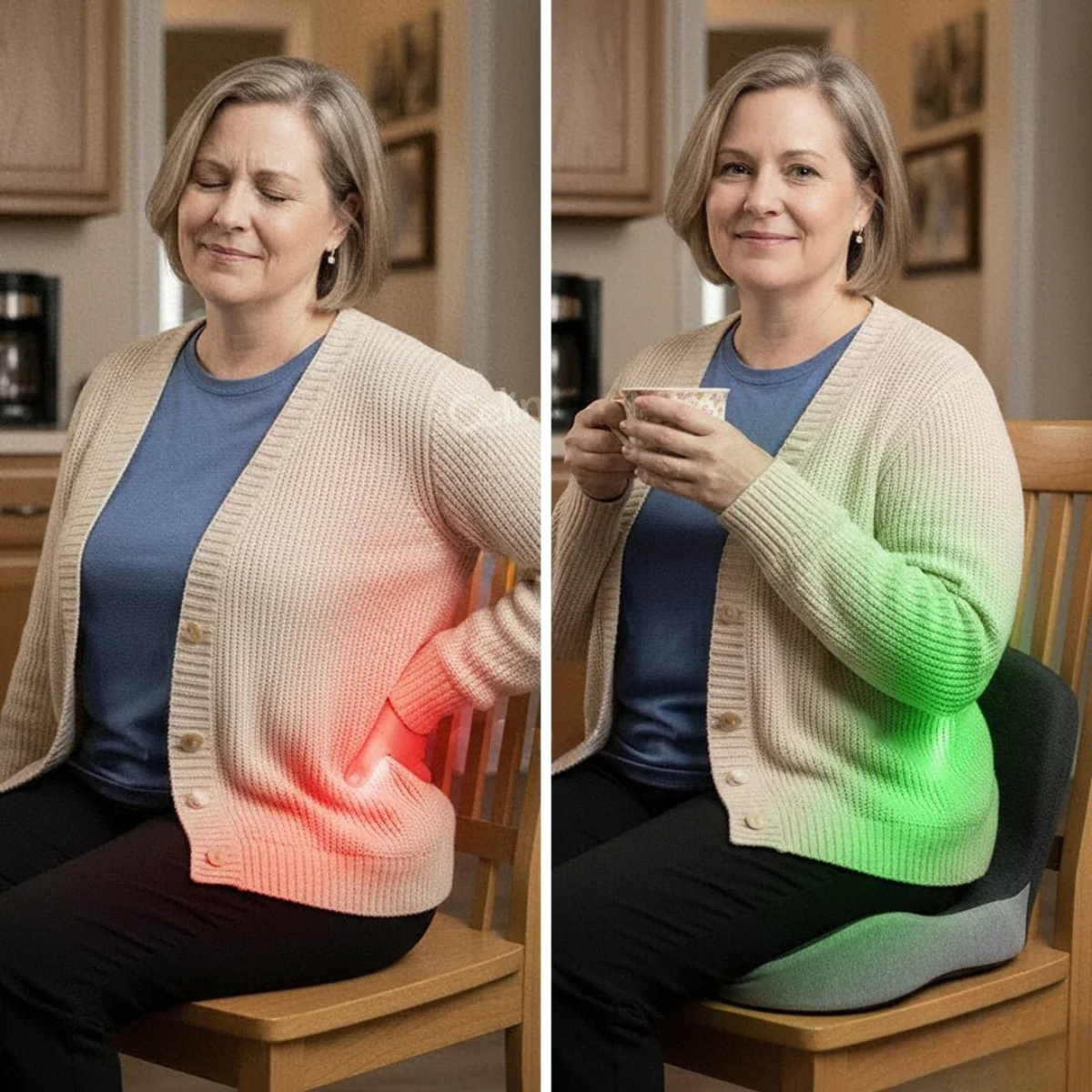 Tailbone-Relief Seat Cushion