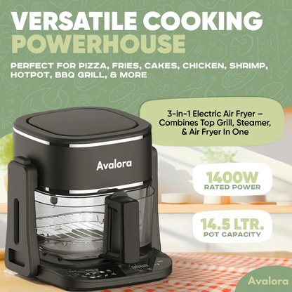 Avalora 3-in-1 Air Fryer Grill & Boil