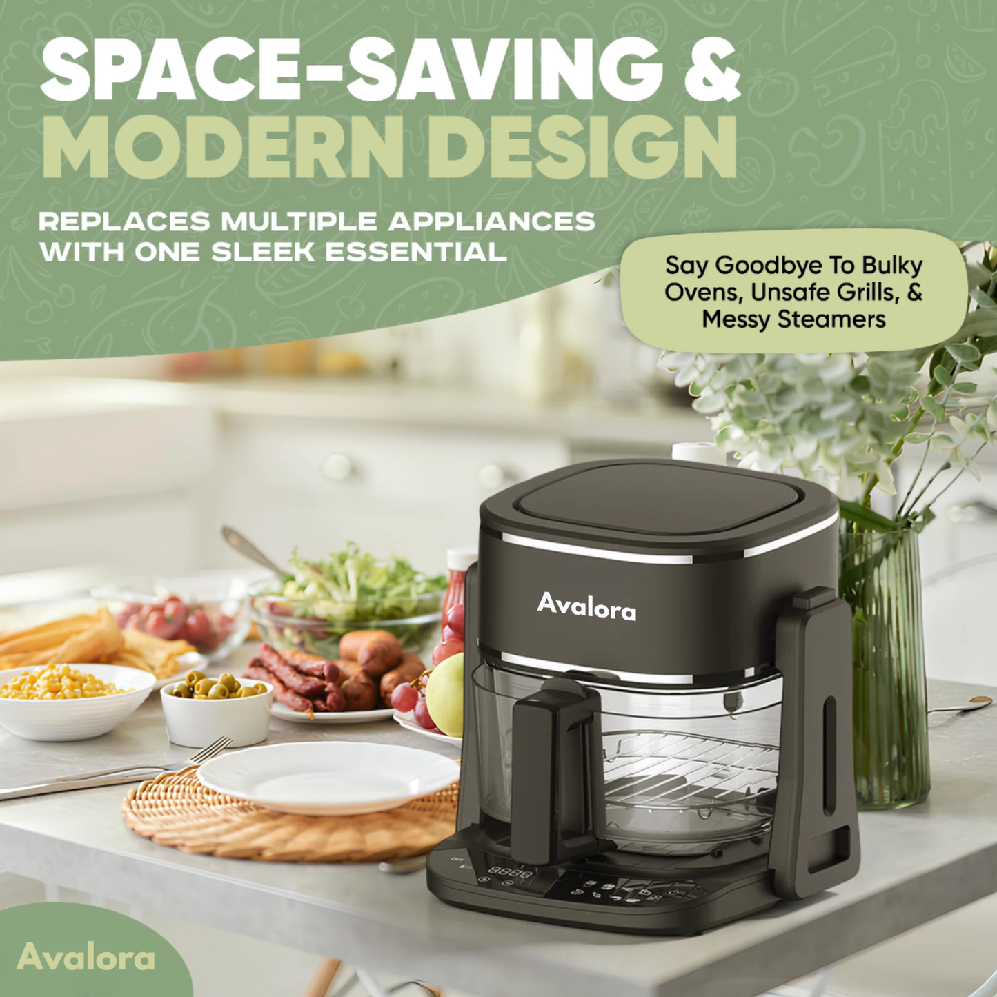 Avalora 3-in-1 Air Fryer Grill & Boil