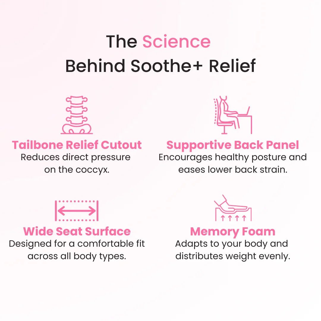 Tailbone-Relief Seat Cushion